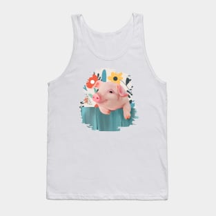 Friendly Baby Pig Tank Top